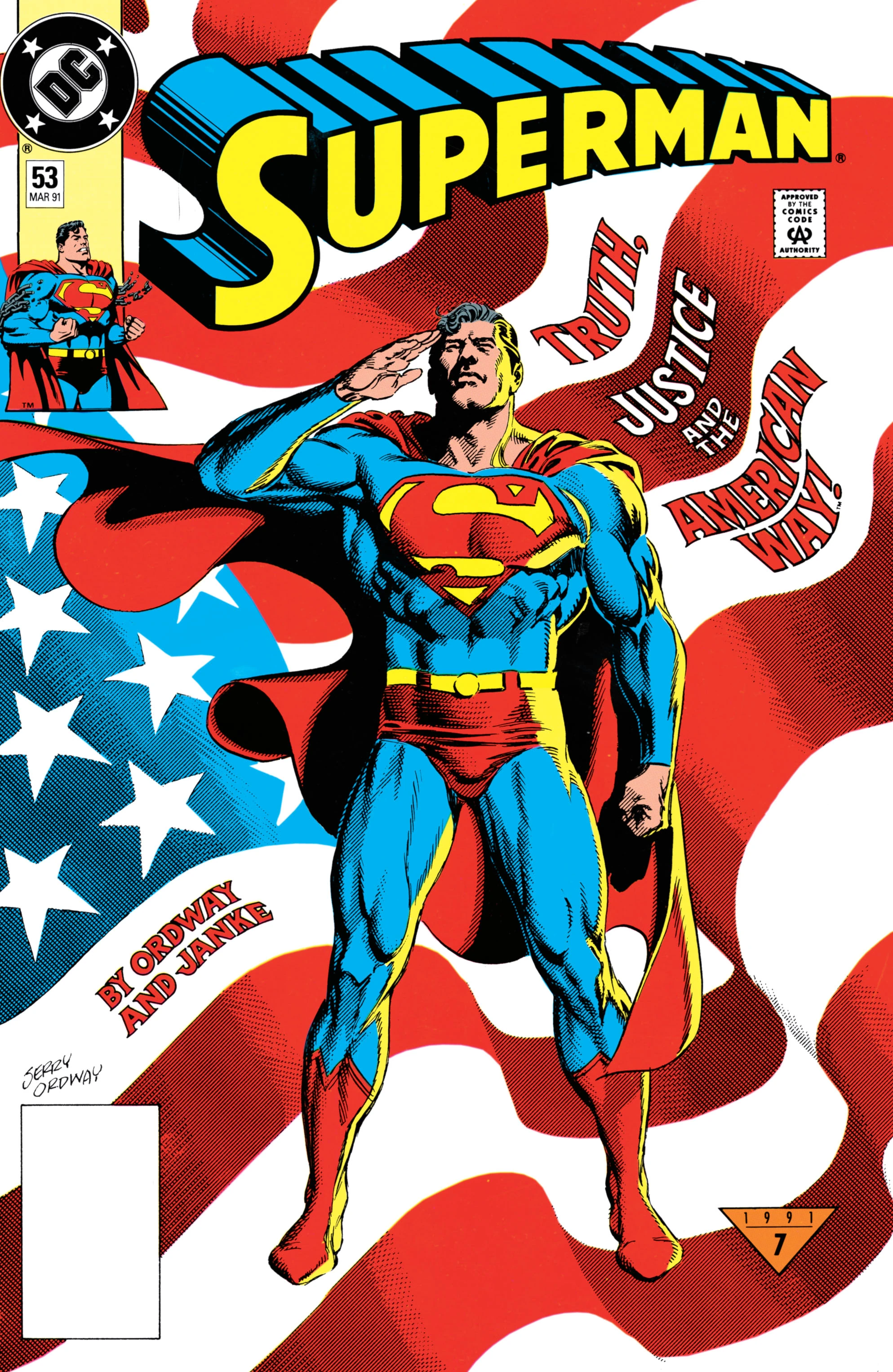 Superman #53 (DC, 1991 — Cover A) cover